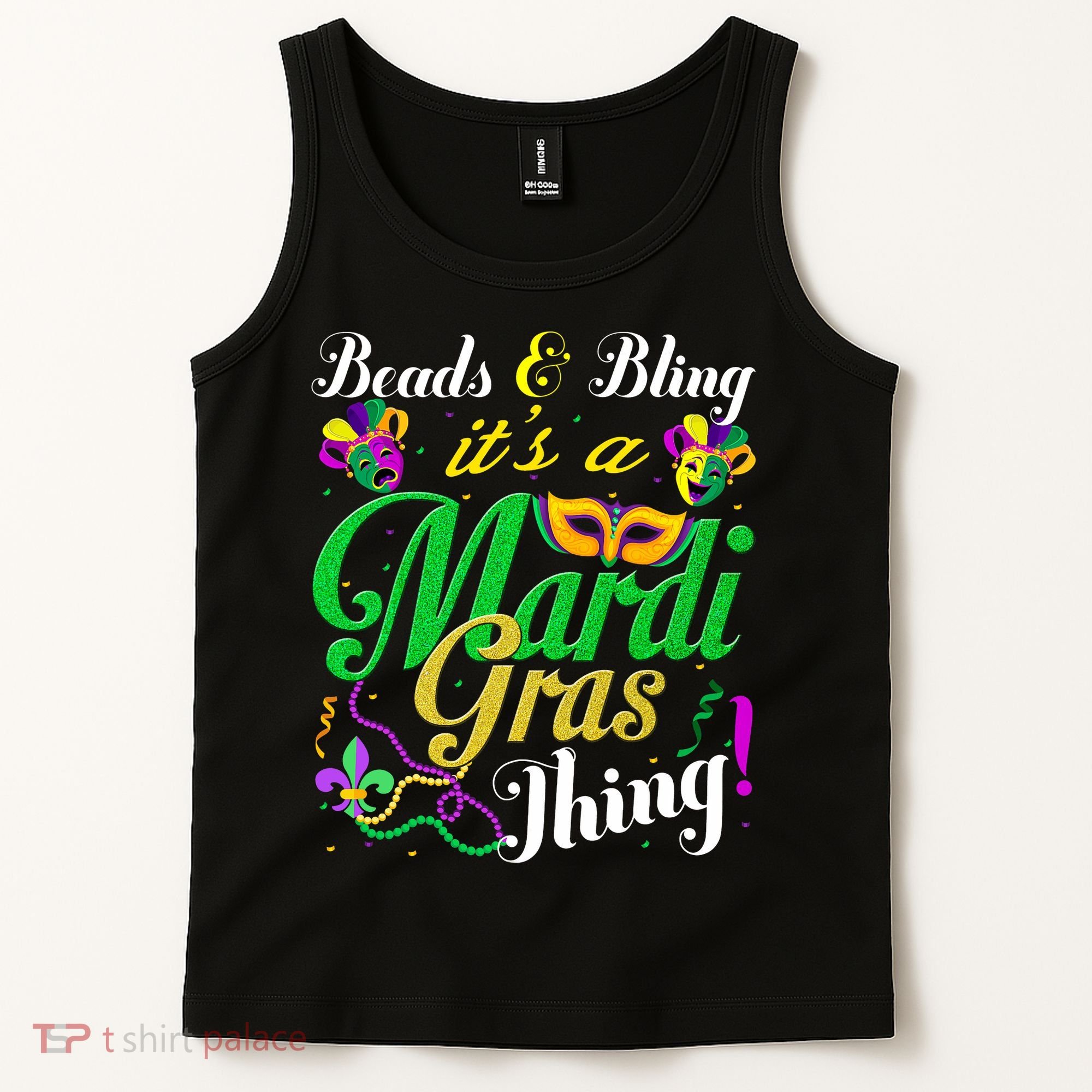 Beads And Bling ItS A Mardi Gras Thing Carnival Costume Tank Top