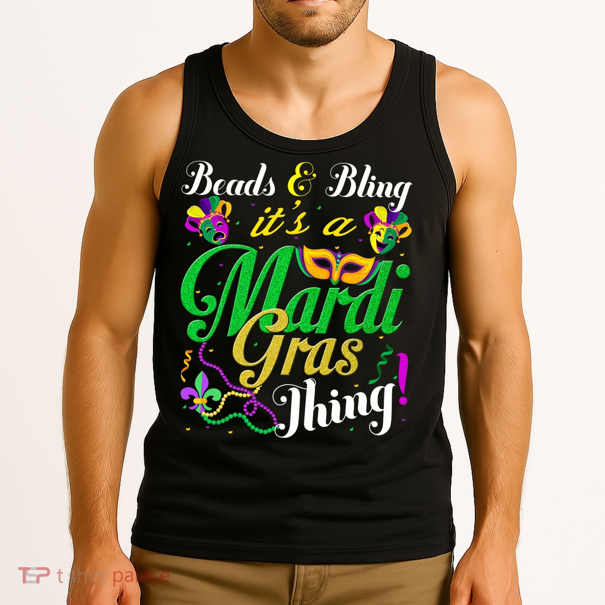 Beads And Bling ItS A Mardi Gras Thing Carnival Costume Tank Top