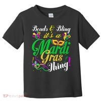 Beads And Bling ItS A Mardi Gras Thing Carnival Costume Toddler T-Shirt thumb 0