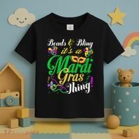 Beads And Bling ItS A Mardi Gras Thing Carnival Costume Toddler T-Shirt thumb 3