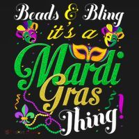 Beads And Bling ItS A Mardi Gras Thing Carnival Costume Visor thumb 3