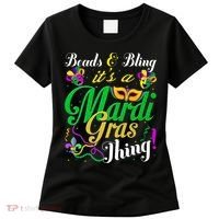 Beads And Bling ItS A Mardi Gras Thing Carnival Costume Women's T-Shirt thumb 0