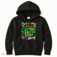Beads And Bling ItS A Mardi Gras Thing Carnival Costume Kids Hoodie thumb 0
