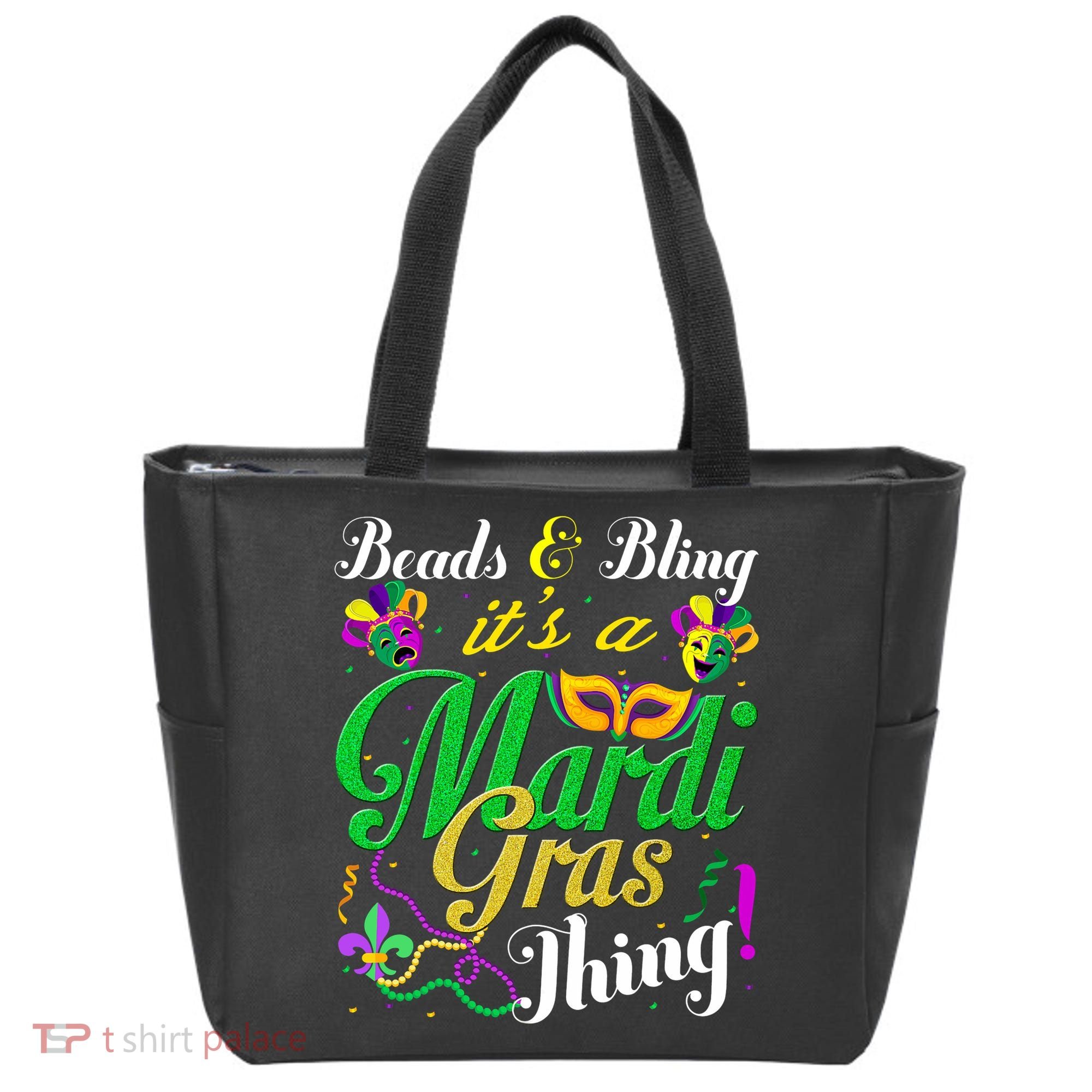 Beads And Bling ItS A Mardi Gras Thing Carnival Costume Tote Bag