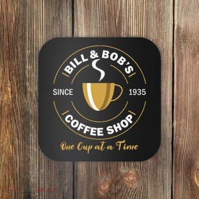 Bill And BobS Coffee Shop Aa Recovery Coaster