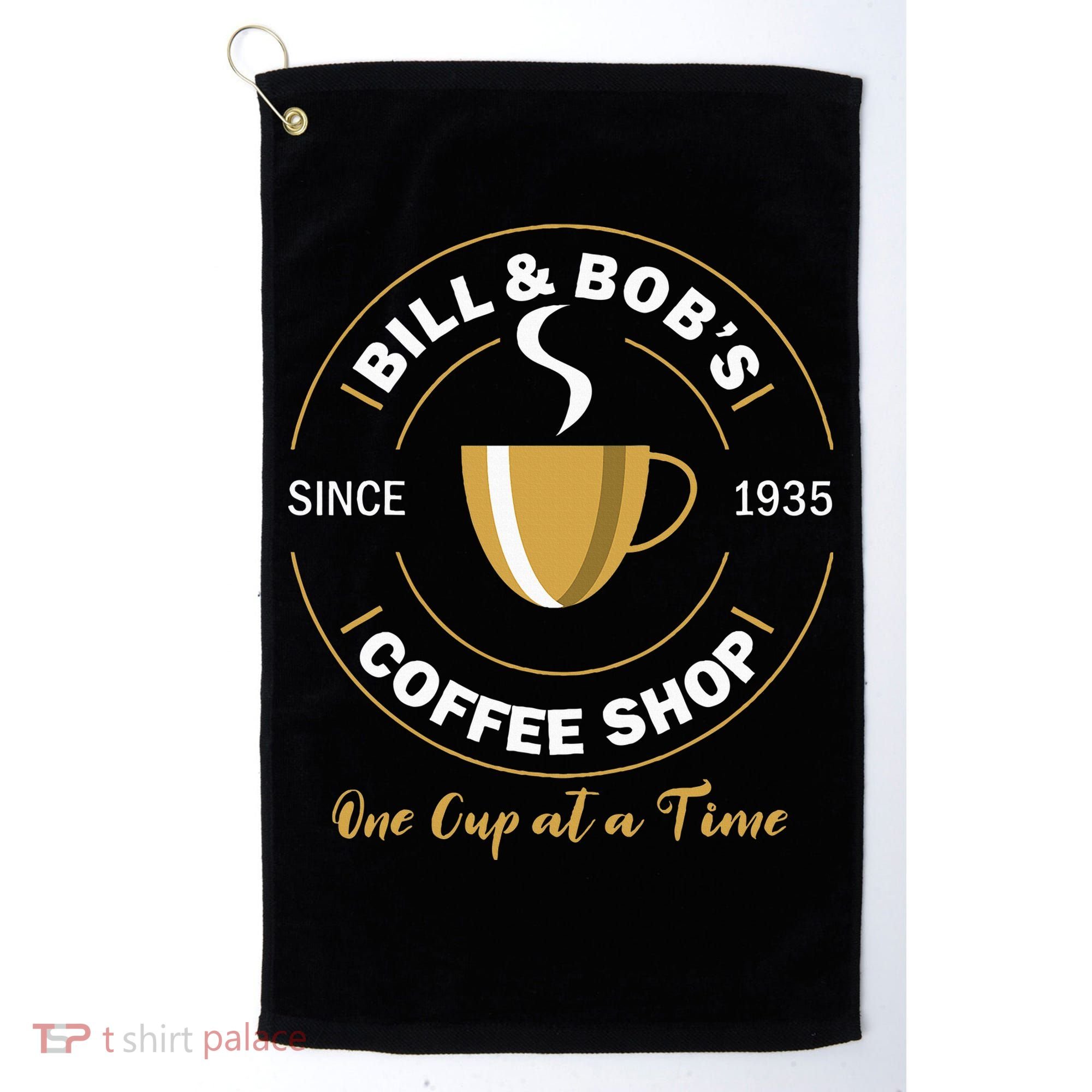 Bill And BobS Coffee Shop Aa Recovery Golf Towel