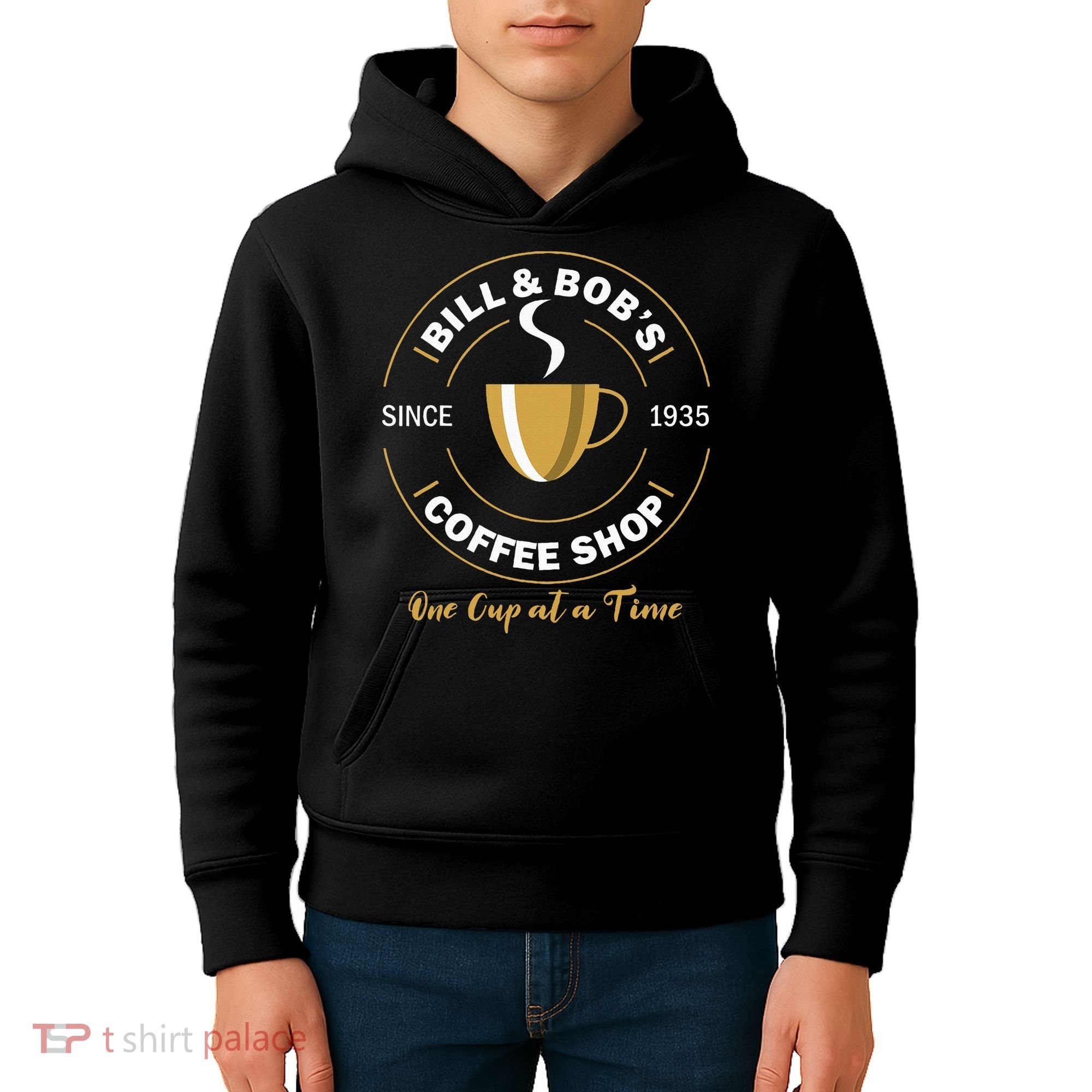 Bill And BobS Coffee Shop Aa Recovery Kids Hoodie