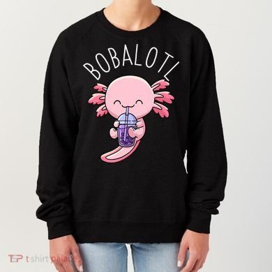 Bobalotl Axolotl Boba Tea Bubble Milk Women's Sweatshirt