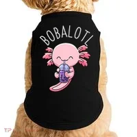 Bobalotl Axolotl Boba Tea Bubble Milk Doggie Tank thumb 0