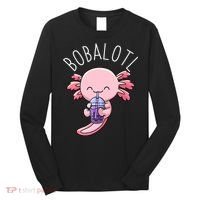 Bobalotl Axolotl Boba Tea Bubble Milk Long Sleeve Shirt thumb 0