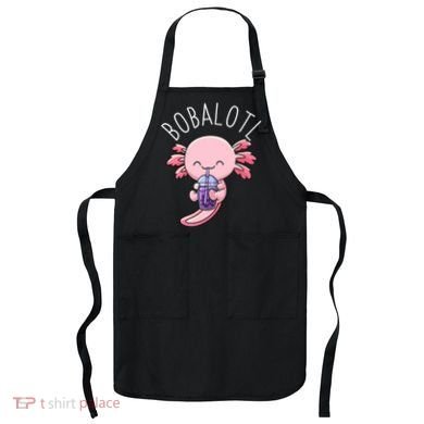 Bobalotl Axolotl Boba Tea Bubble Milk Apron