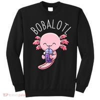 Bobalotl Axolotl Boba Tea Bubble Milk Sweatshirt thumb 0