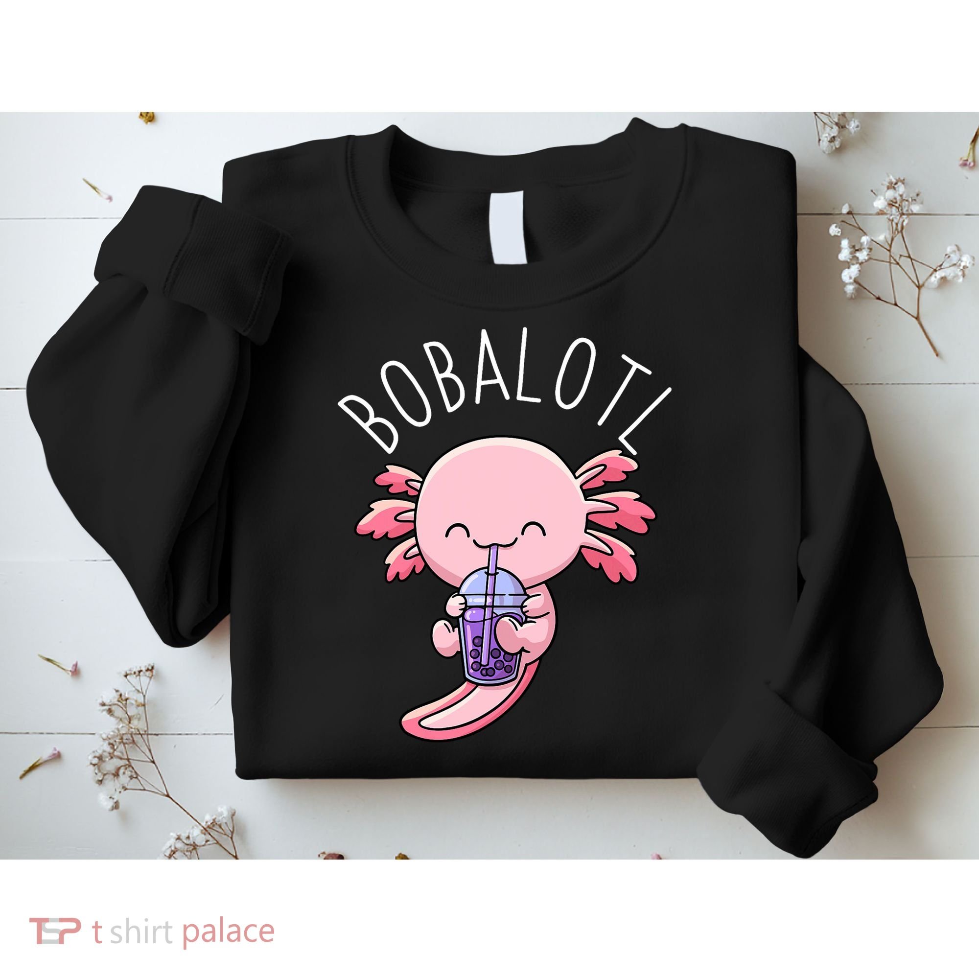 Bobalotl Axolotl Boba Tea Bubble Milk Sweatshirt