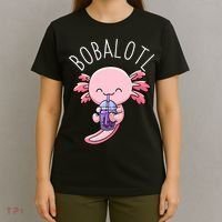 Bobalotl Axolotl Boba Tea Bubble Milk T-Shirt thumb 4