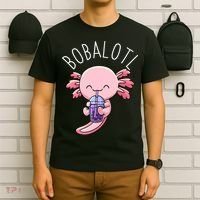Bobalotl Axolotl Boba Tea Bubble Milk T-Shirt thumb 6