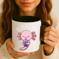 Bobalotl Axolotl Boba Tea Bubble Milk Coffee Mug thumb 3