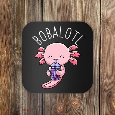 Bobalotl Axolotl Boba Tea Bubble Milk Coaster