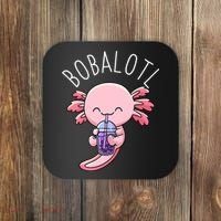 Bobalotl Axolotl Boba Tea Bubble Milk Coaster thumb 0