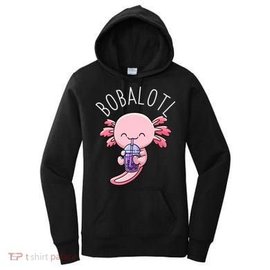 Bobalotl Axolotl Boba Tea Bubble Milk Women's Hoodie