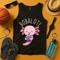 Bobalotl Axolotl Boba Tea Bubble Milk Tank Top thumb 4
