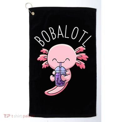 Bobalotl Axolotl Boba Tea Bubble Milk Golf Towel