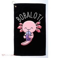 Bobalotl Axolotl Boba Tea Bubble Milk Golf Towel thumb 0