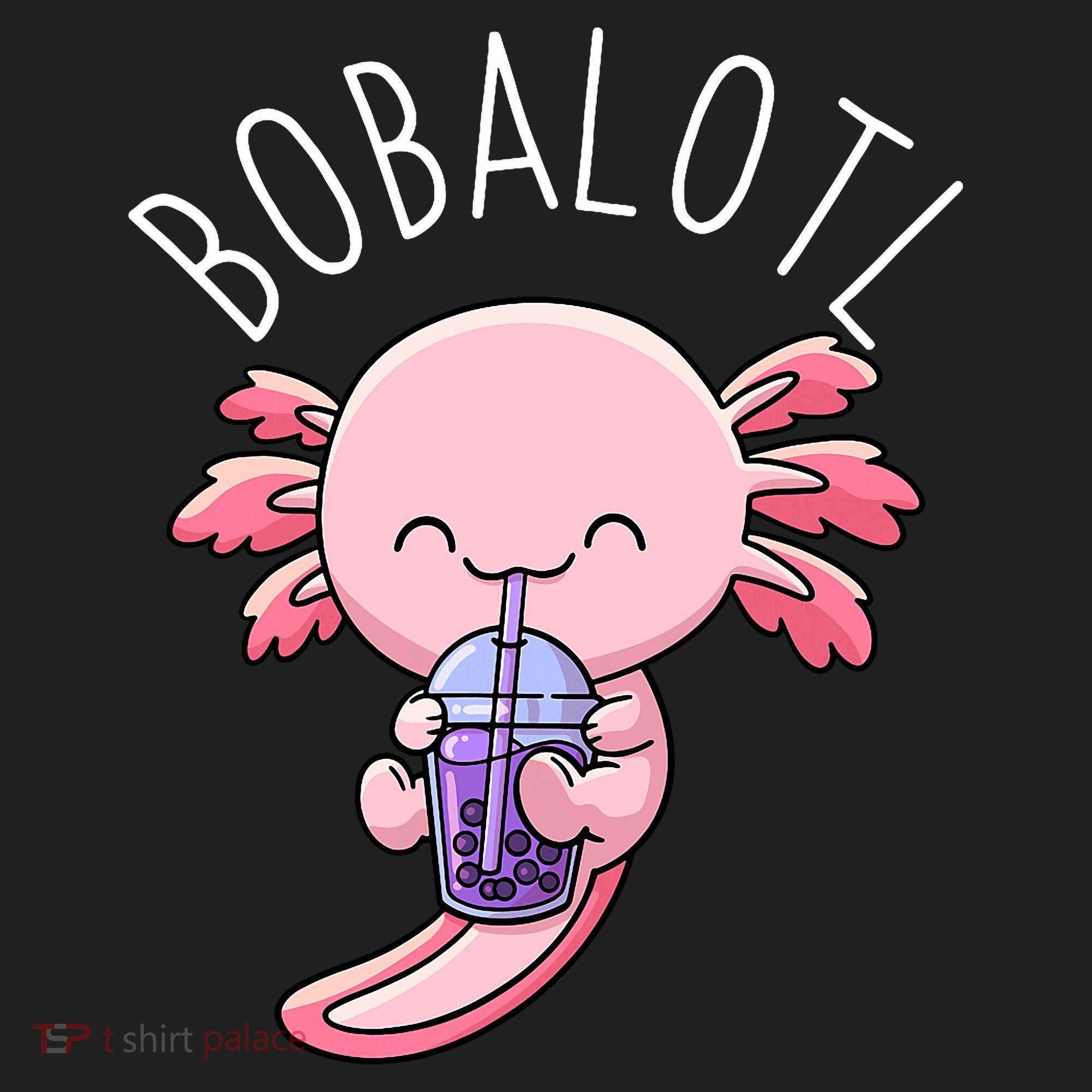 Bobalotl Axolotl Boba Tea Bubble Milk Golf Towel