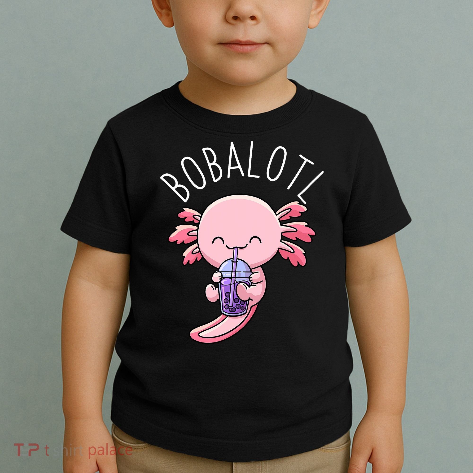 Bobalotl Axolotl Boba Tea Bubble Milk Toddler T-Shirt