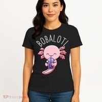 Bobalotl Axolotl Boba Tea Bubble Milk Women's T-Shirt thumb 4
