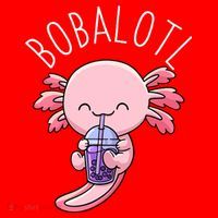 Bobalotl Axolotl Boba Tea Bubble Milk Santa Hat thumb 1