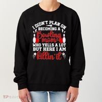 Becoming A Bowling Mom Of A Bowler Mother Bowling Mama Gift Women's Sweatshirt thumb 0