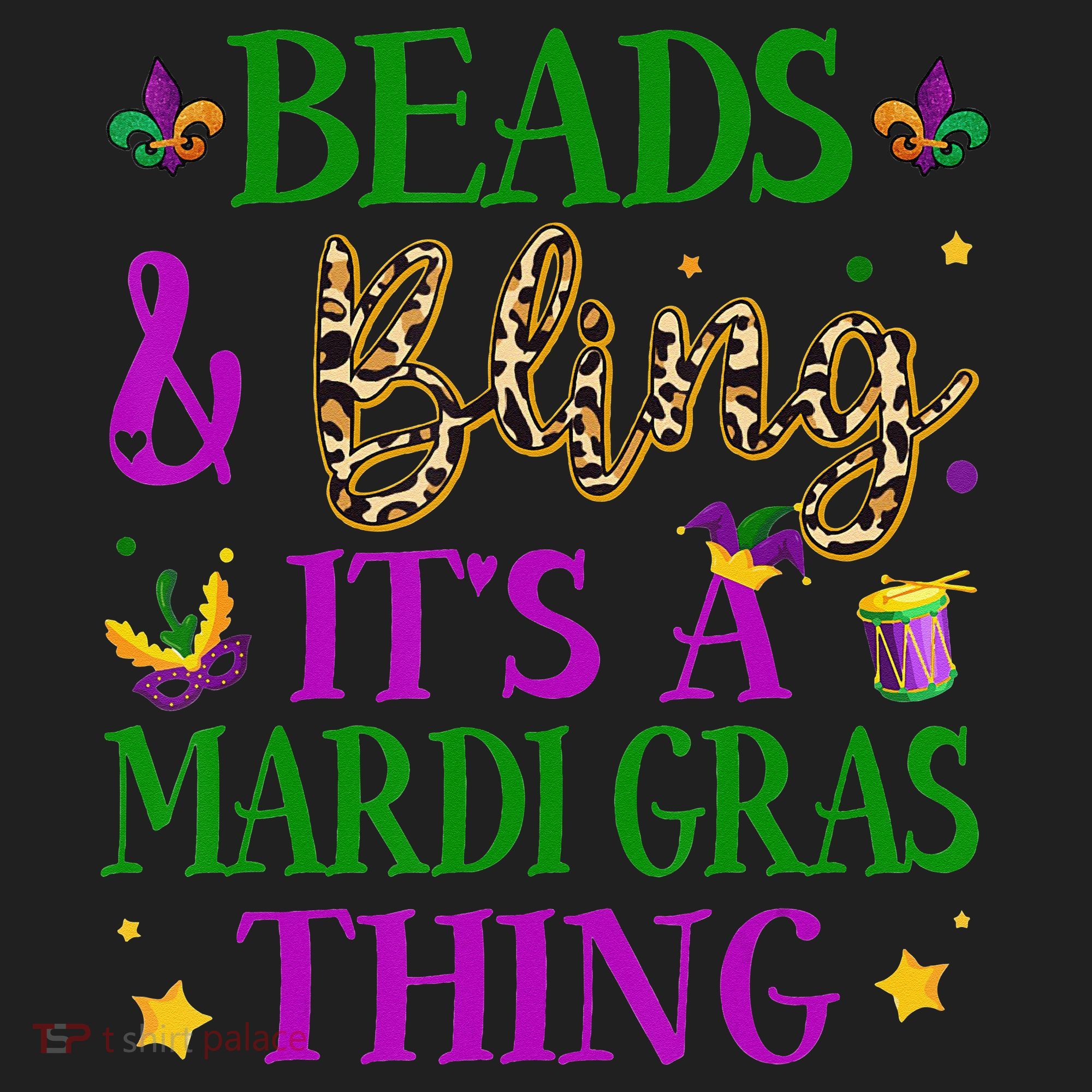 Beads And Bling It's A Mardi Gras Thing Beads And Bling Women's Sweatshirt