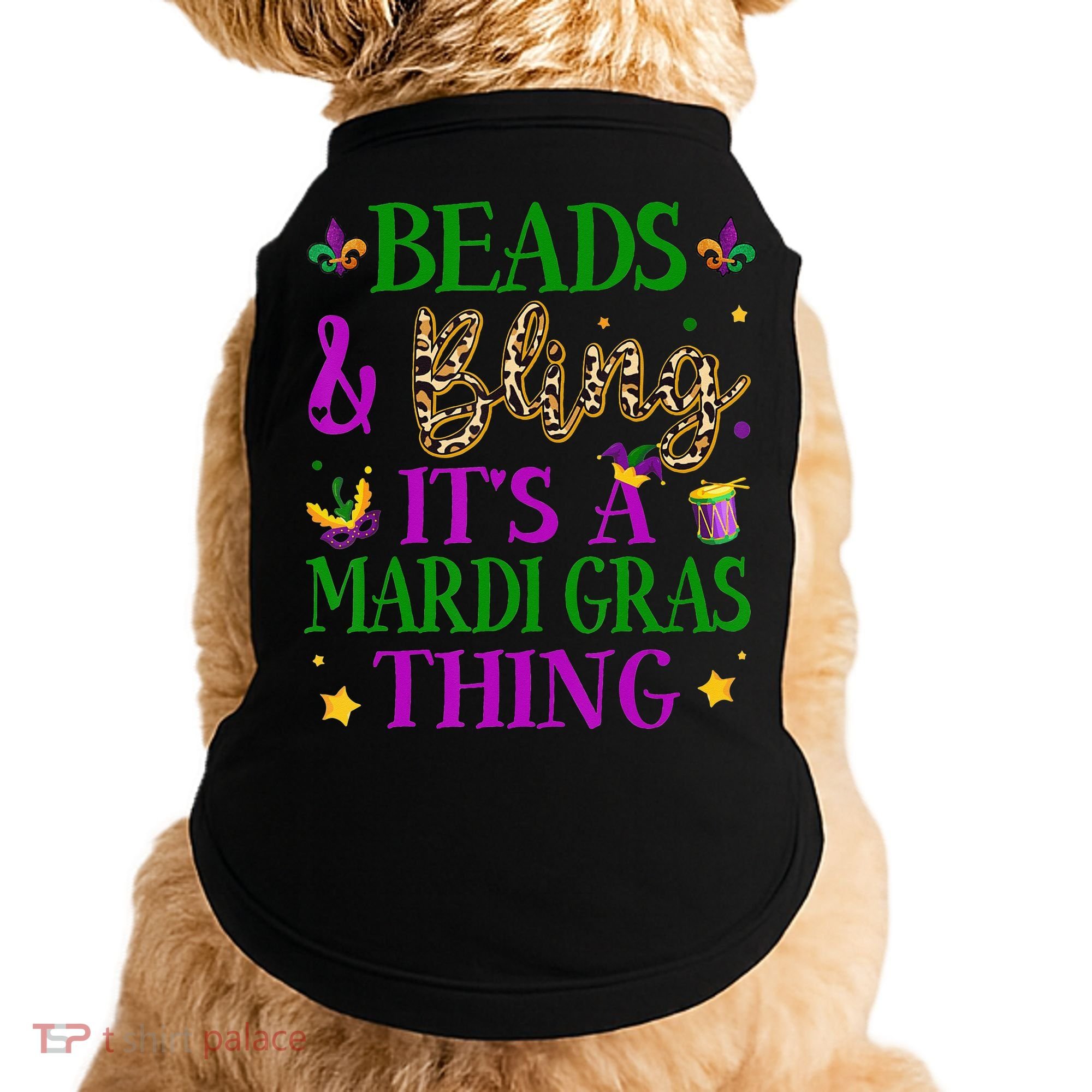 Beads And Bling It's A Mardi Gras Thing Beads And Bling Doggie Tank