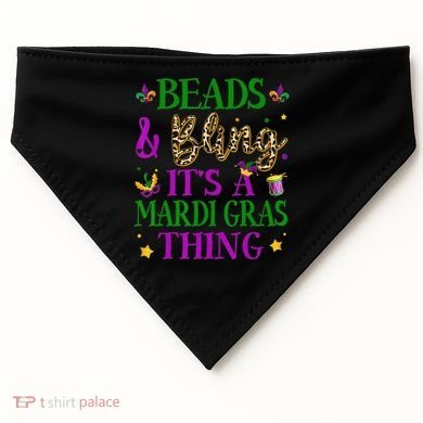 Beads And Bling It's A Mardi Gras Thing Beads And Bling USA-Made Doggie Bandana
