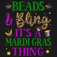 Beads And Bling It's A Mardi Gras Thing Beads And Bling T-Shirt thumb 7