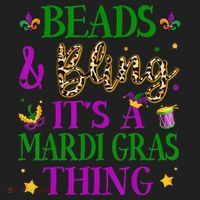 Beads And Bling It's A Mardi Gras Thing Beads And Bling Beanie thumb 2