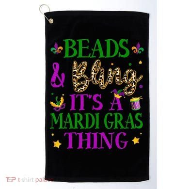 Beads And Bling It's A Mardi Gras Thing Beads And Bling Golf Towel