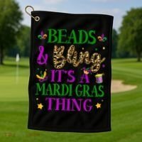 Beads And Bling It's A Mardi Gras Thing Beads And Bling Golf Towel thumb 1