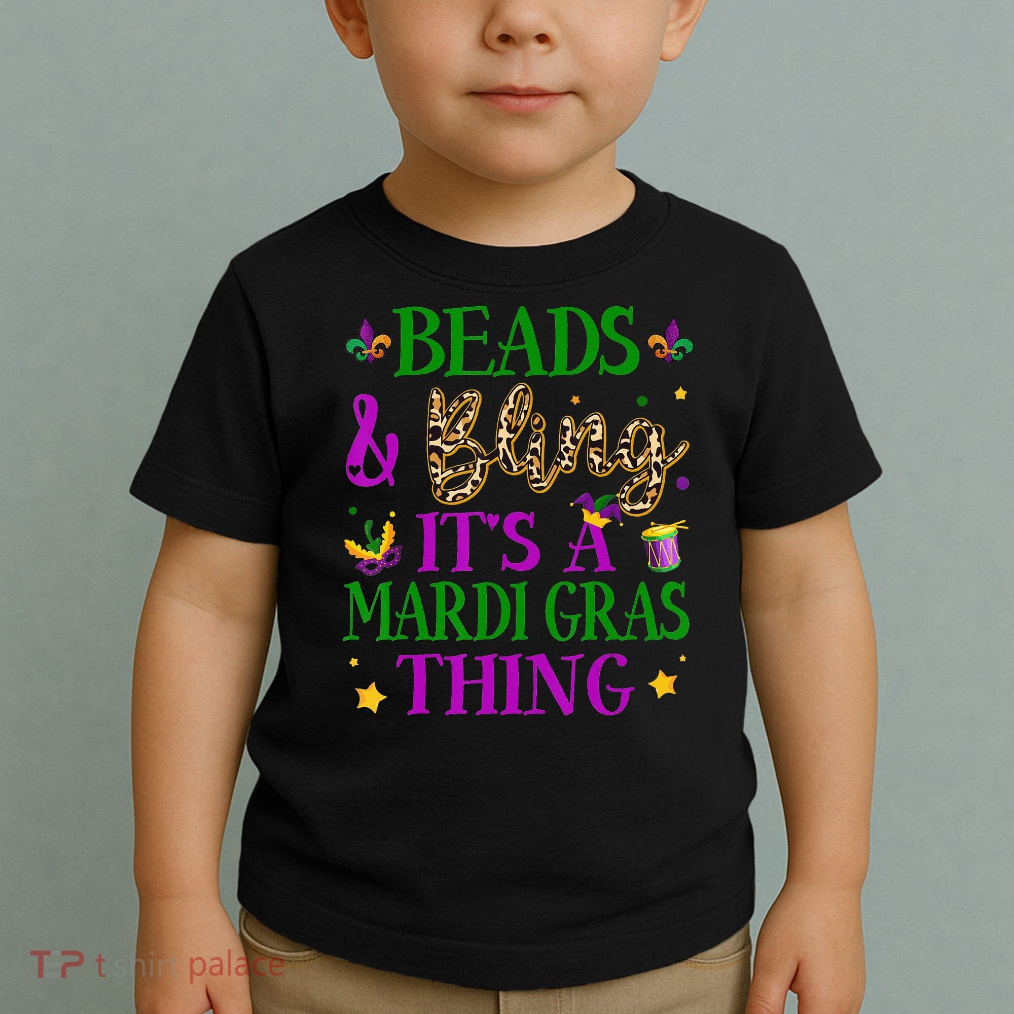 Beads And Bling It's A Mardi Gras Thing Beads And Bling Toddler T-Shirt