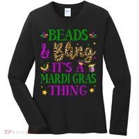 Beads And Bling It's A Mardi Gras Thing Beads And Bling Women's Long Sleeve Shirt thumb 0
