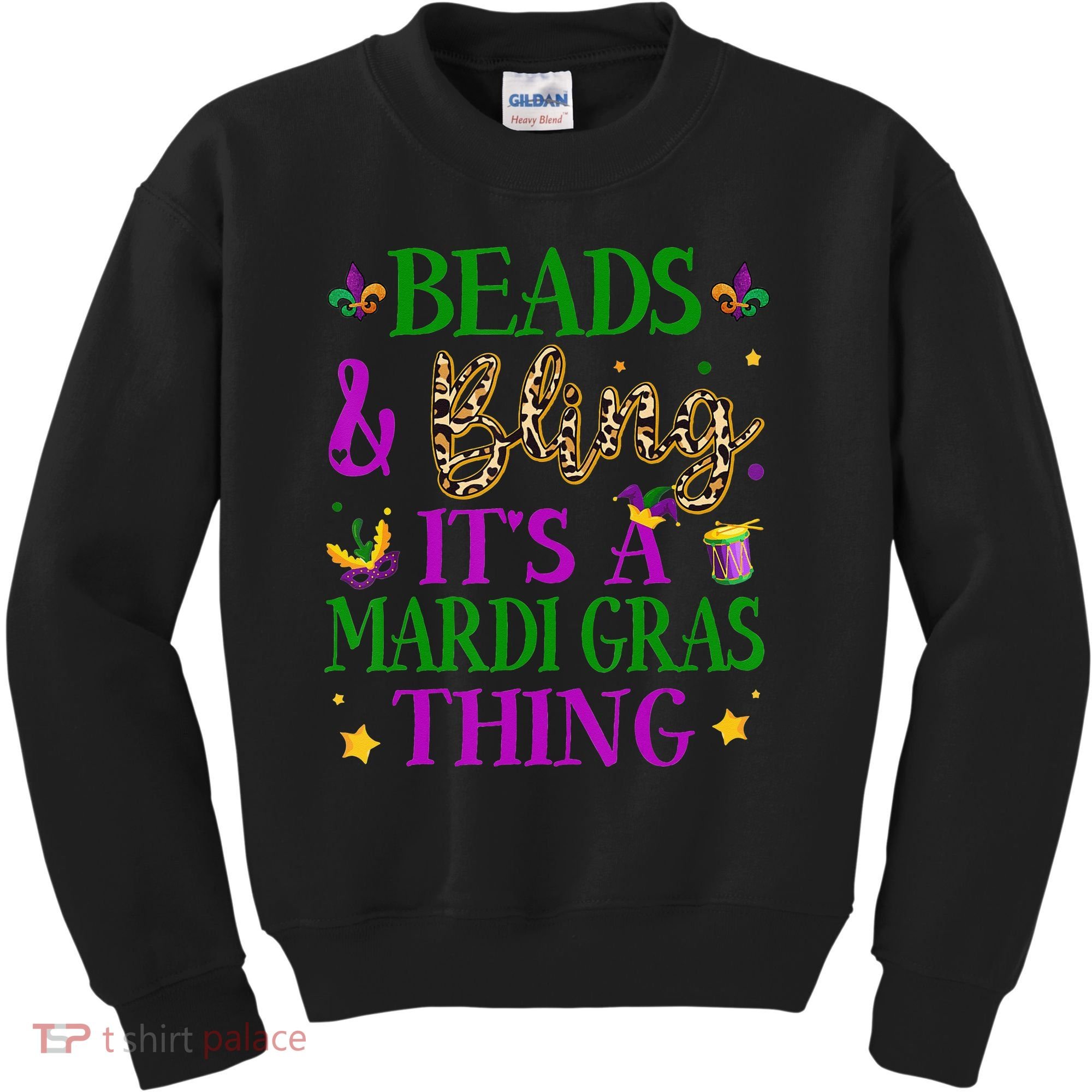 Beads And Bling It's A Mardi Gras Thing Beads And Bling Kids Sweatshirt