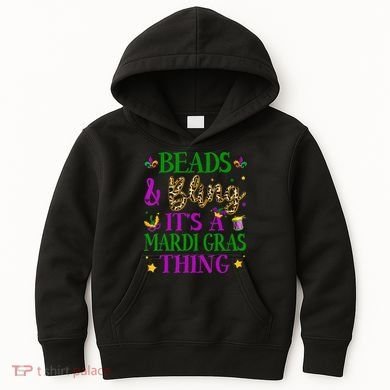 Beads And Bling It's A Mardi Gras Thing Beads And Bling Kids Hoodie