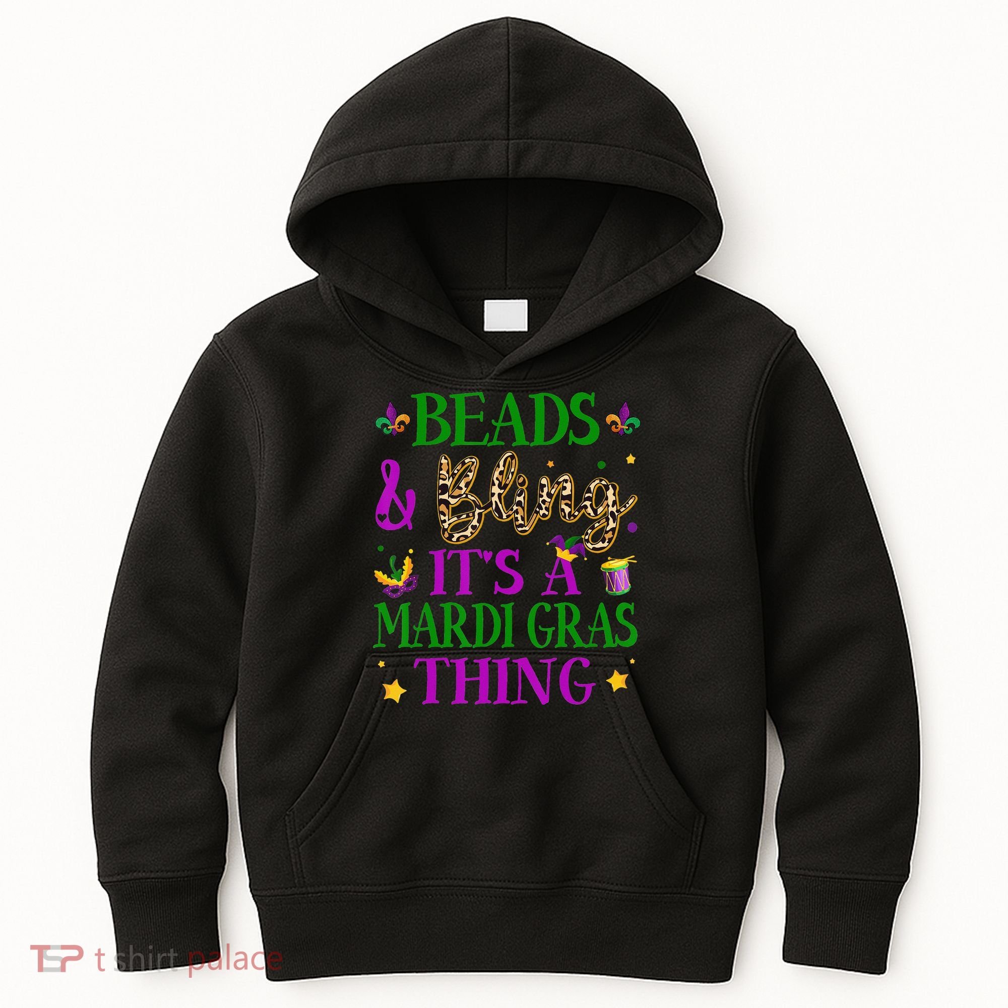 Beads And Bling It's A Mardi Gras Thing Beads And Bling Kids Hoodie
