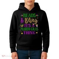 Beads And Bling It's A Mardi Gras Thing Beads And Bling Kids Hoodie thumb 4