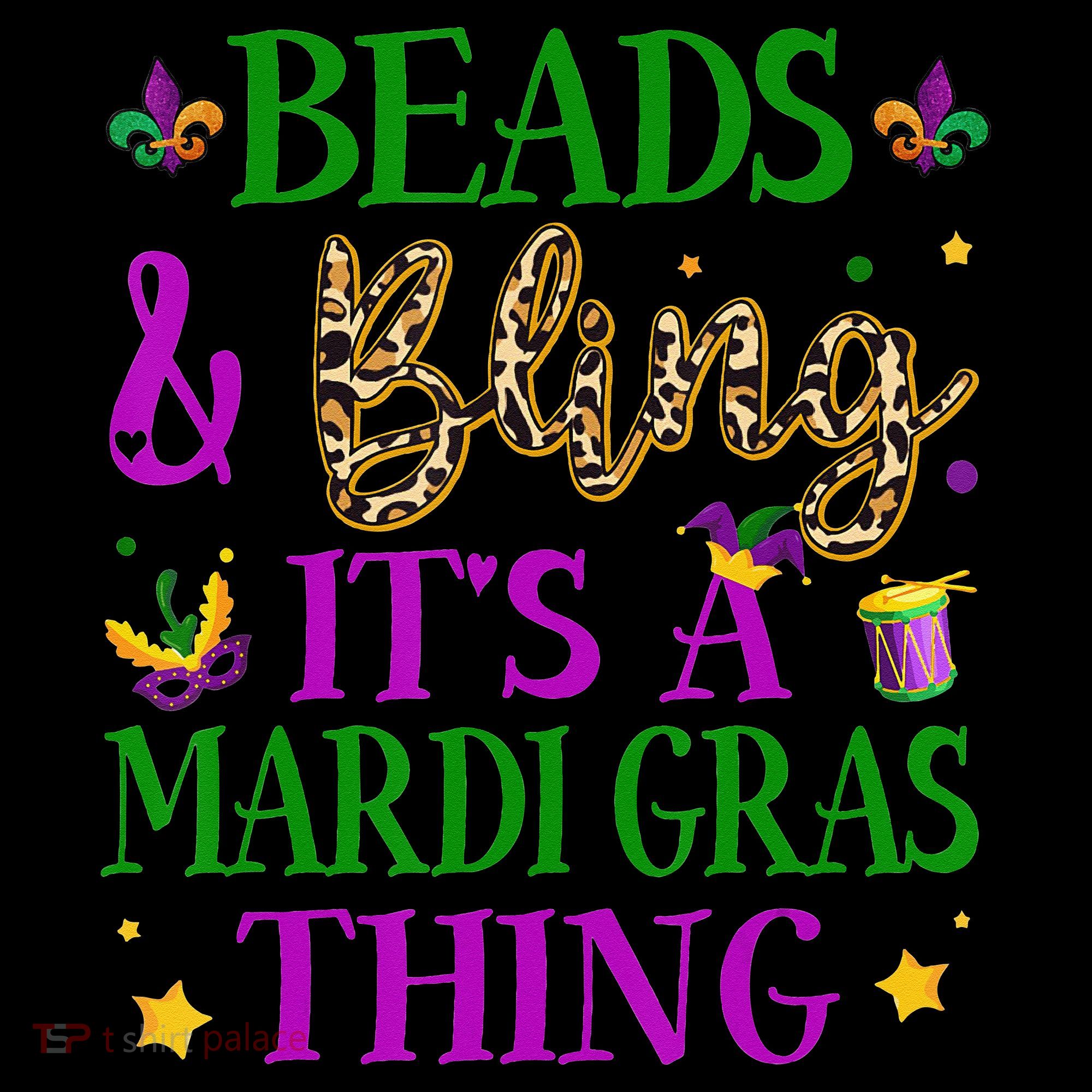 Beads And Bling It's A Mardi Gras Thing Beads And Bling Kids Long Sleeve Shirt