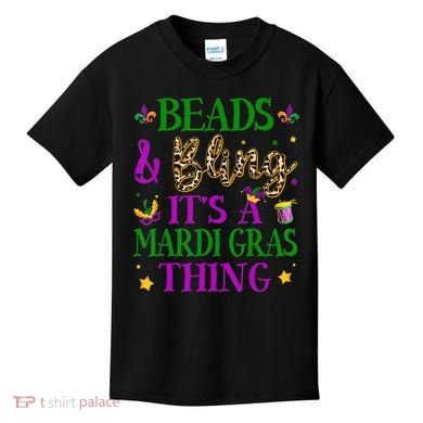 Beads And Bling It's A Mardi Gras Thing Beads And Bling Kids T-Shirt