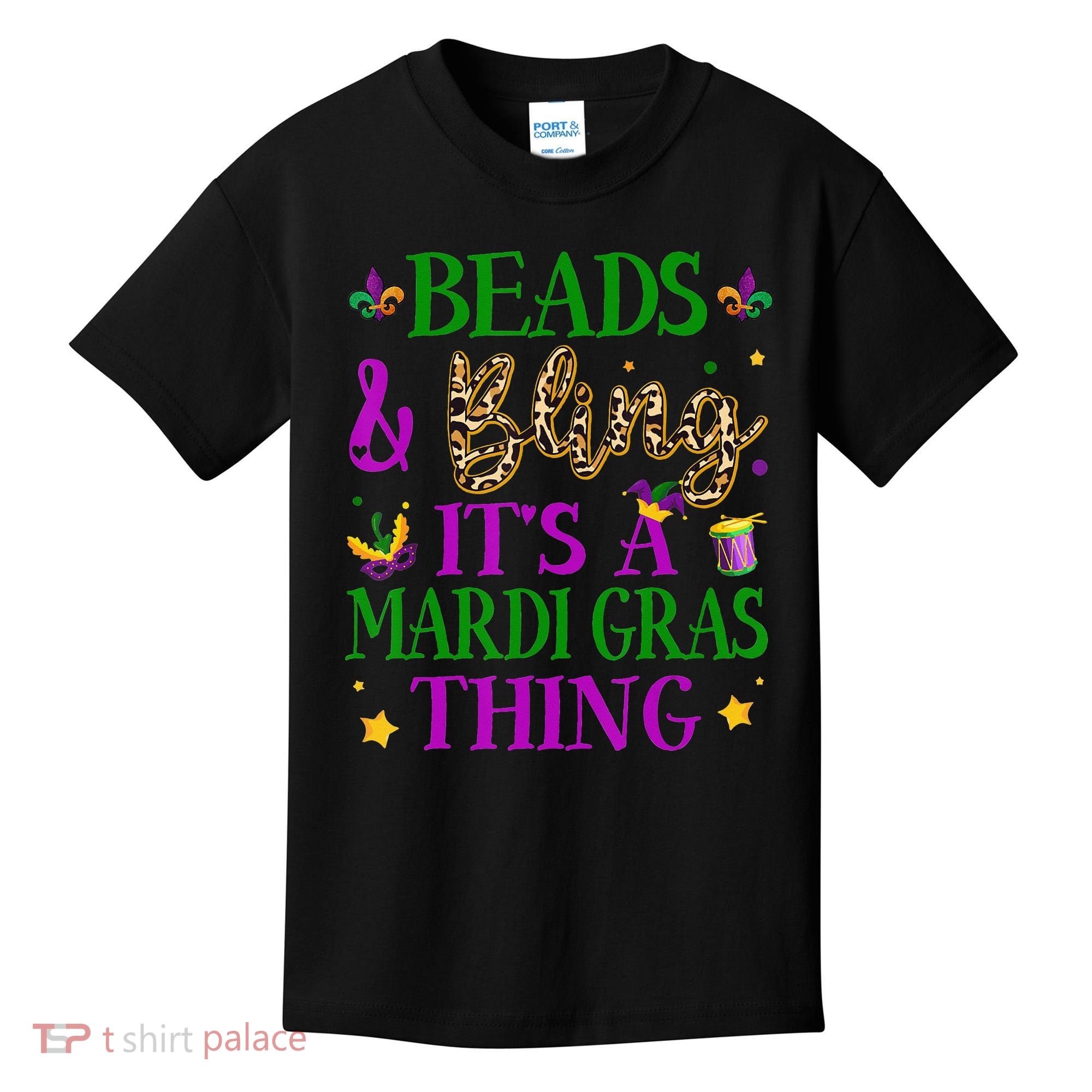 Beads And Bling It's A Mardi Gras Thing Beads And Bling Kids T-Shirt