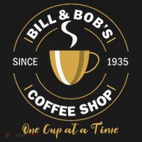 Bill And Bobs Coffee Shop AA Recovery Gift USA-Made Doggie Bandana thumb 2