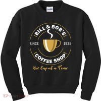 Bill And Bobs Coffee Shop AA Recovery Gift Kids Sweatshirt thumb 0