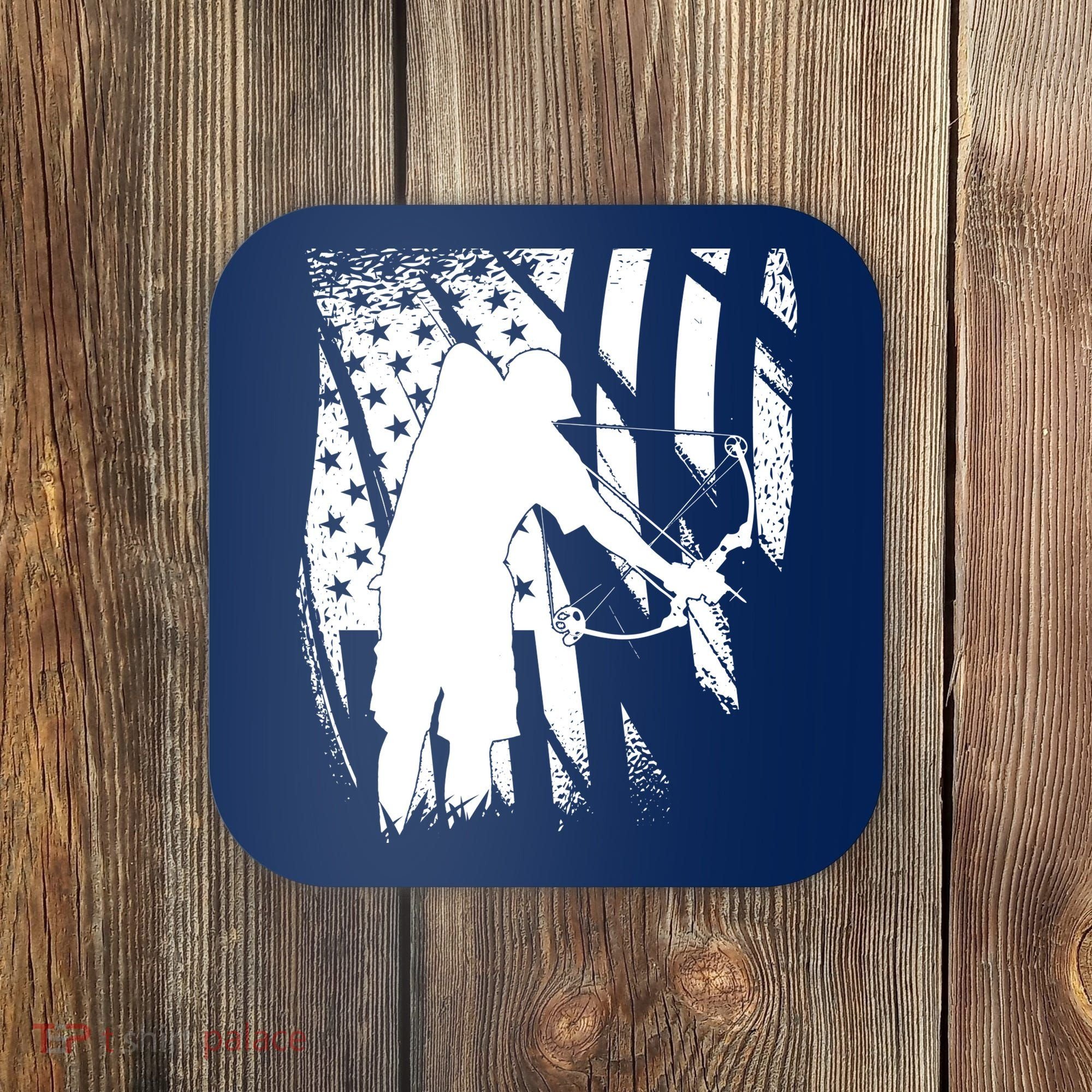 Bowfishing Americana Coaster